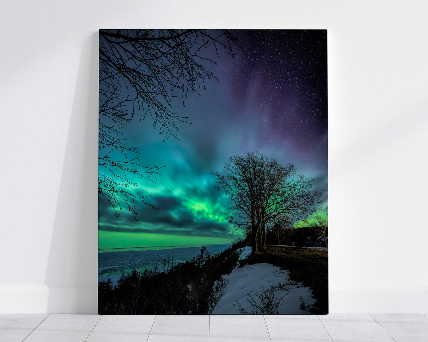 Aurora Borealis Blues | Michigan Northern Lights Winter | Limited Edition Fine Art Print