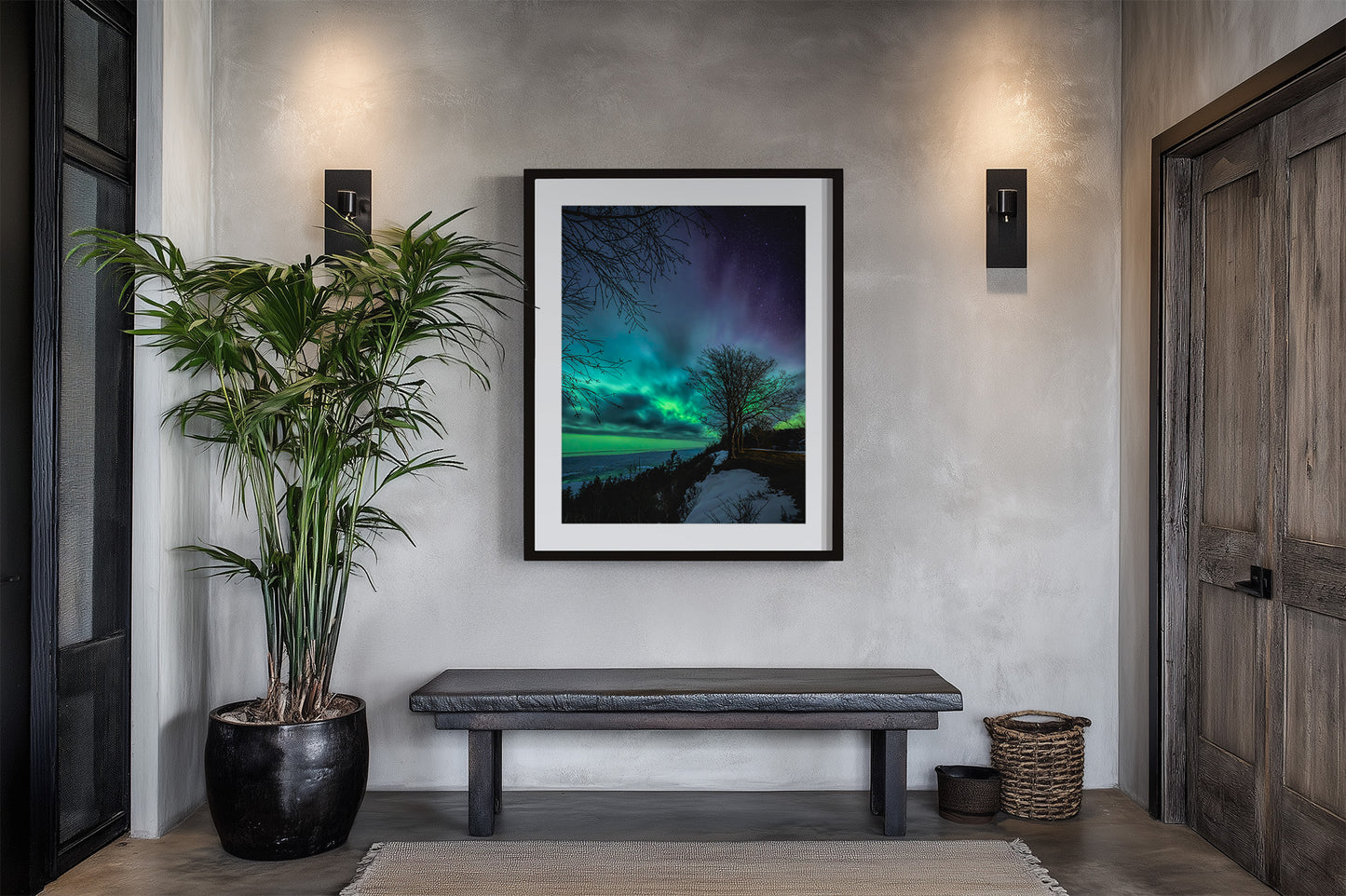 Aurora Borealis Blues | Michigan Northern Lights Winter | Limited Edition Fine Art Print