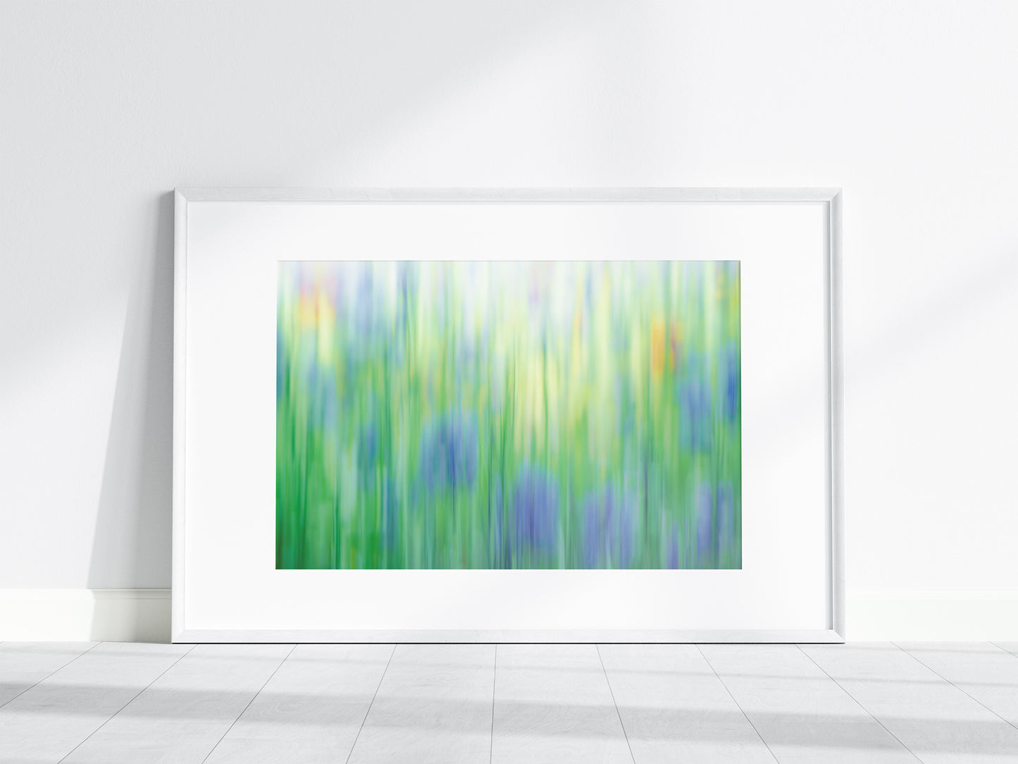 Framed lilac cornflowers captured with intentional camera movement 