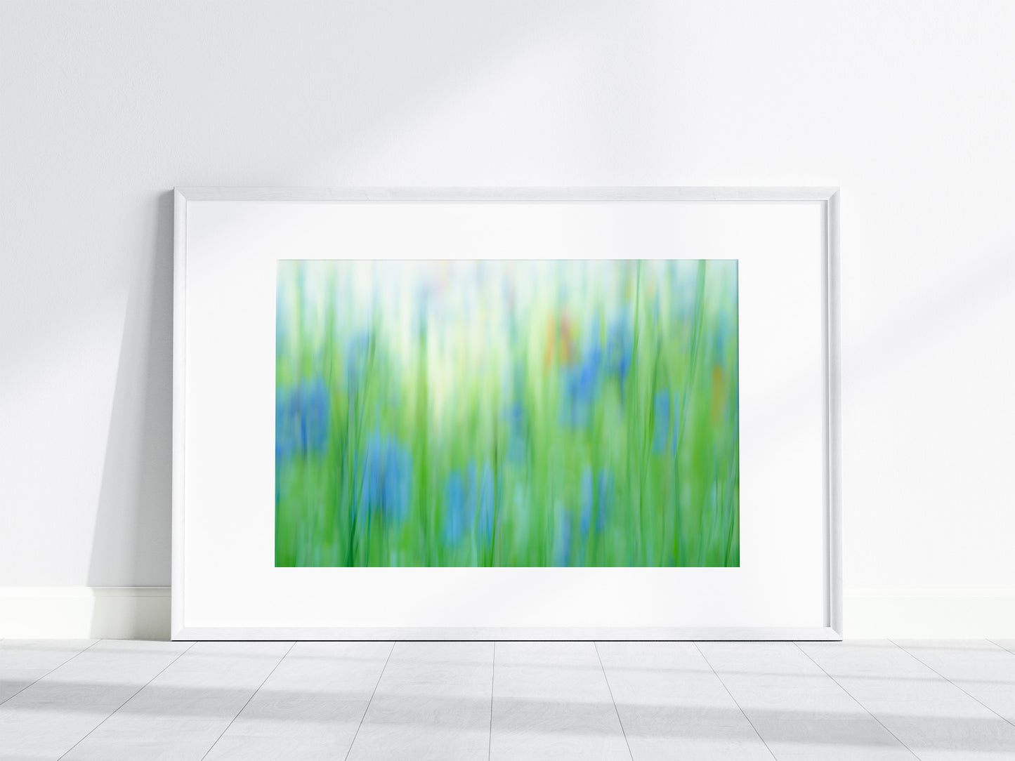 Blue Cornflower Abstract Fine Art Print | ICM Wall Art