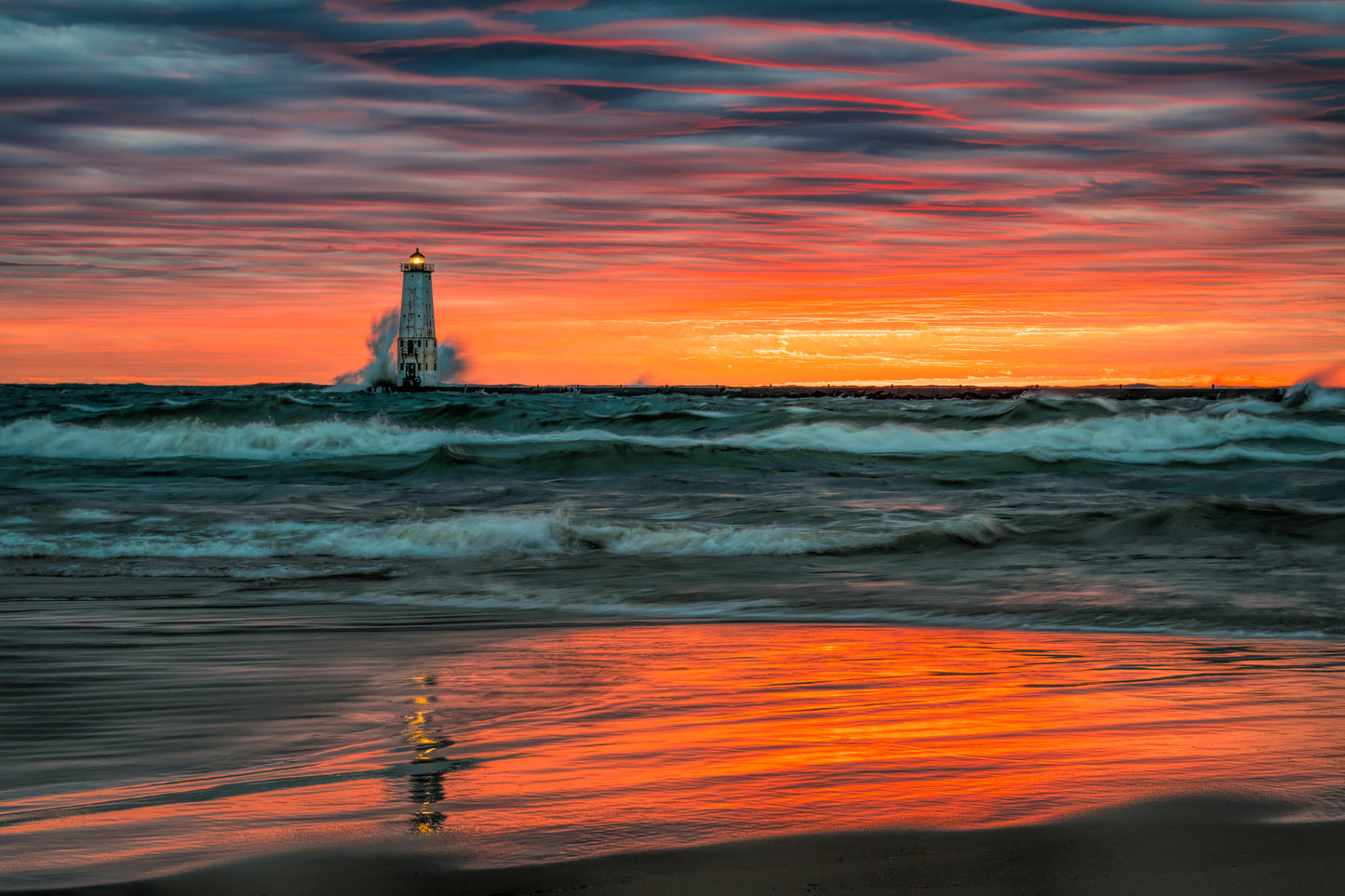 Fading Sunset at Frankfort Light