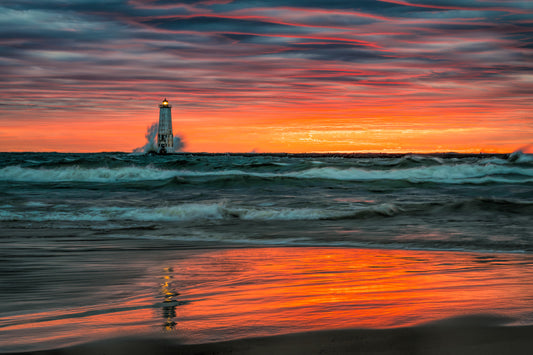 Fading Sunset at Frankfort Light