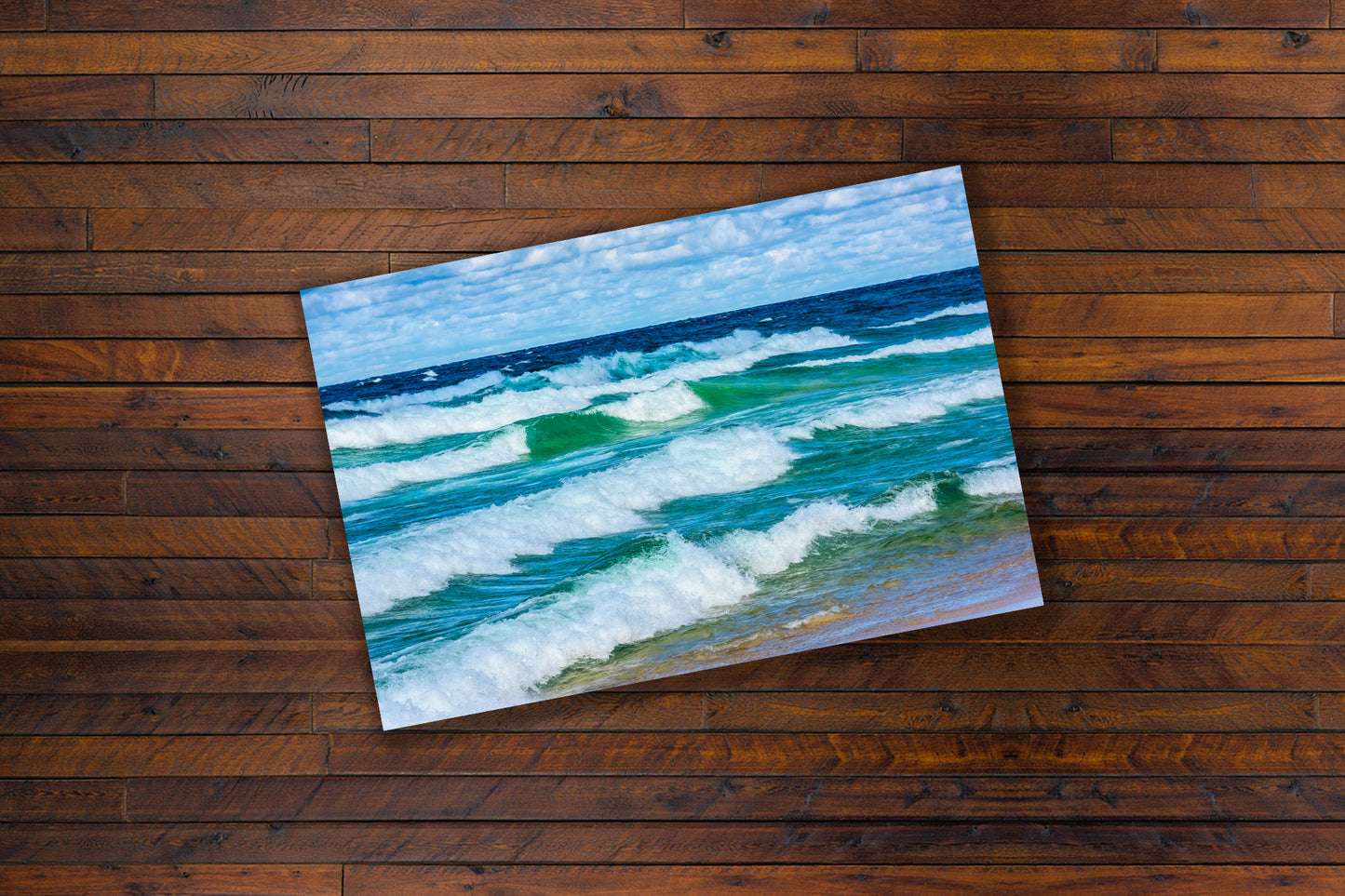 Pictured Rocks Shoreline – Lake Superior Turquoise Waves & Beach Fine Art Print