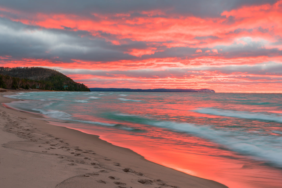 Lava Sunset Lake Michigan