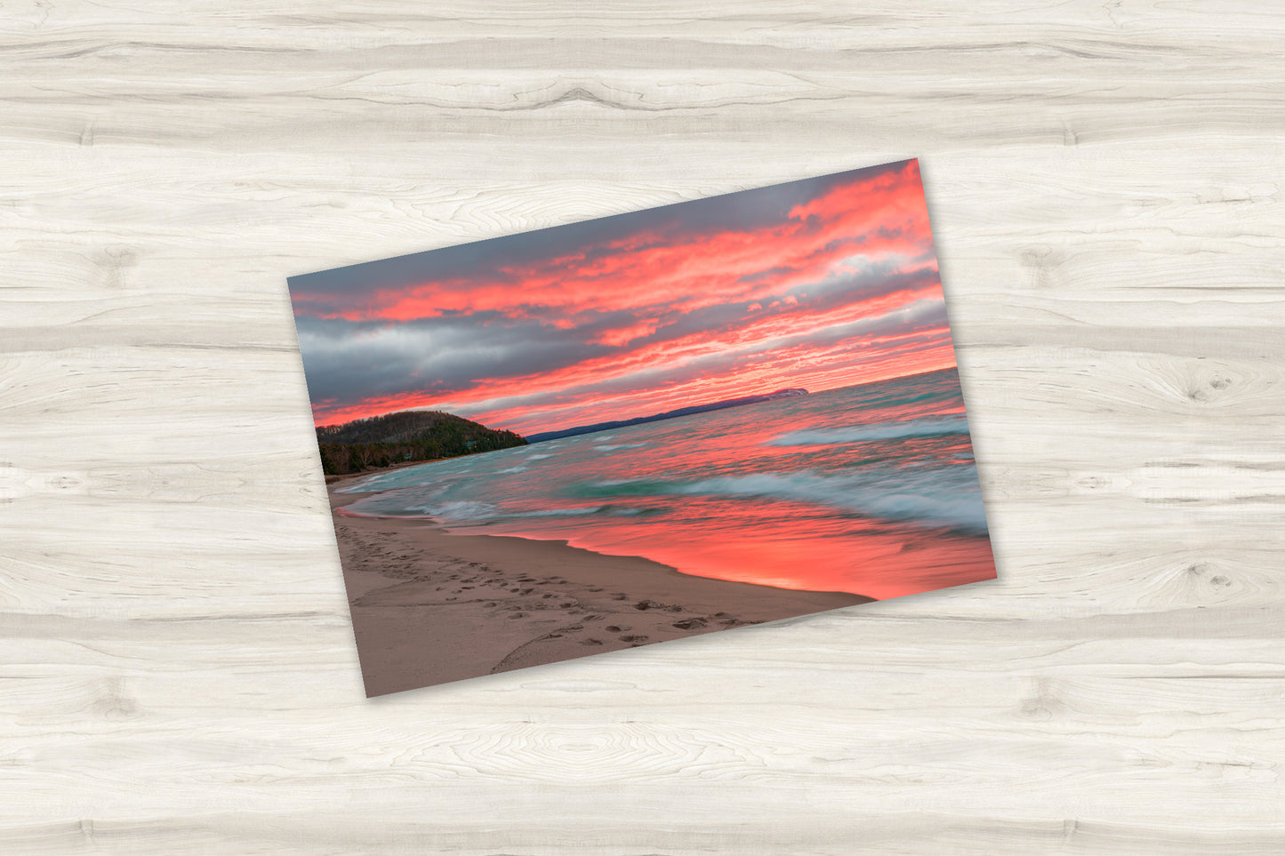 Van’s Beach Sunset Leland | Liquid Lava Lake Michigan Fine Art Print