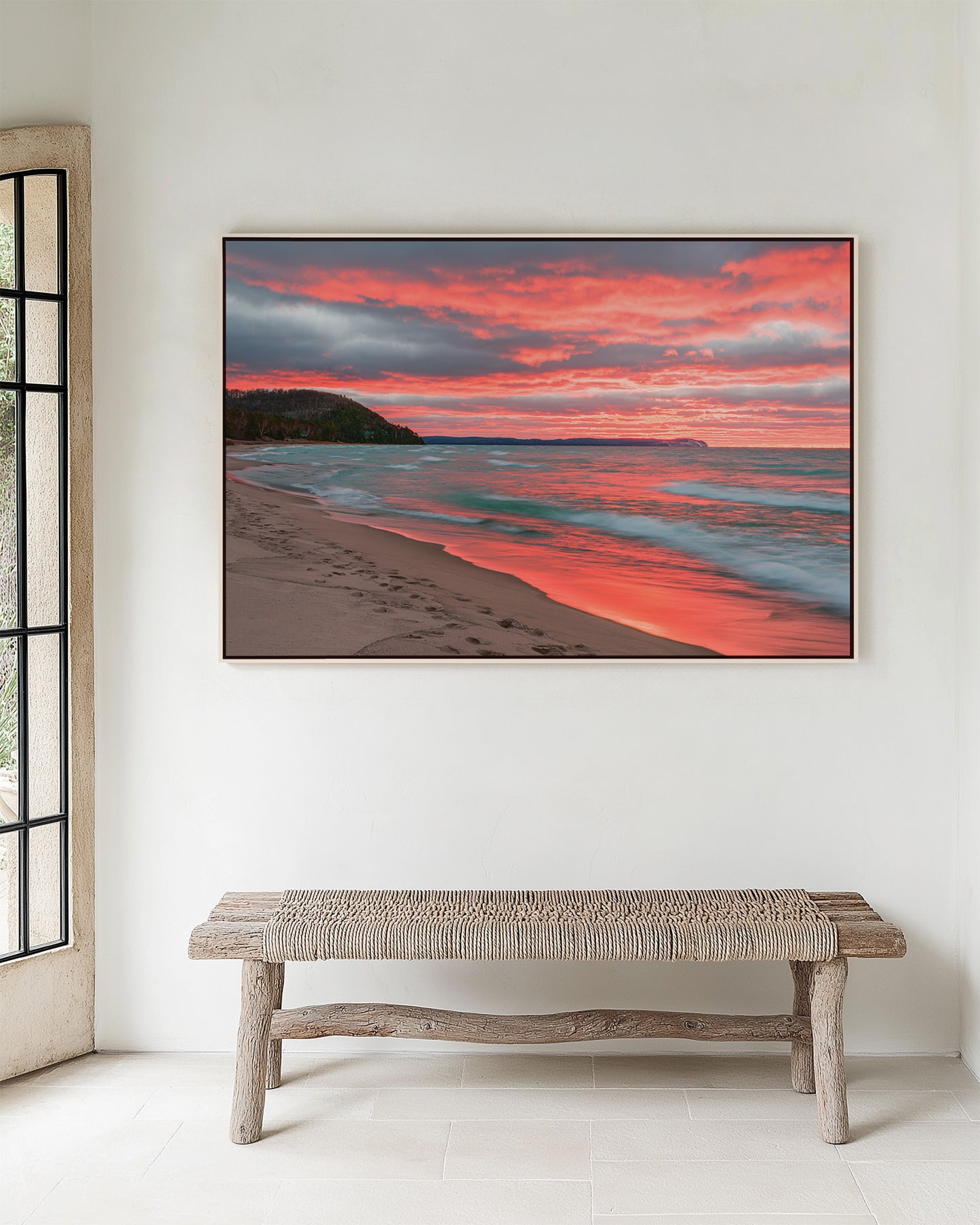 Van’s Beach Sunset Leland | Liquid Lava Lake Michigan Fine Art Print