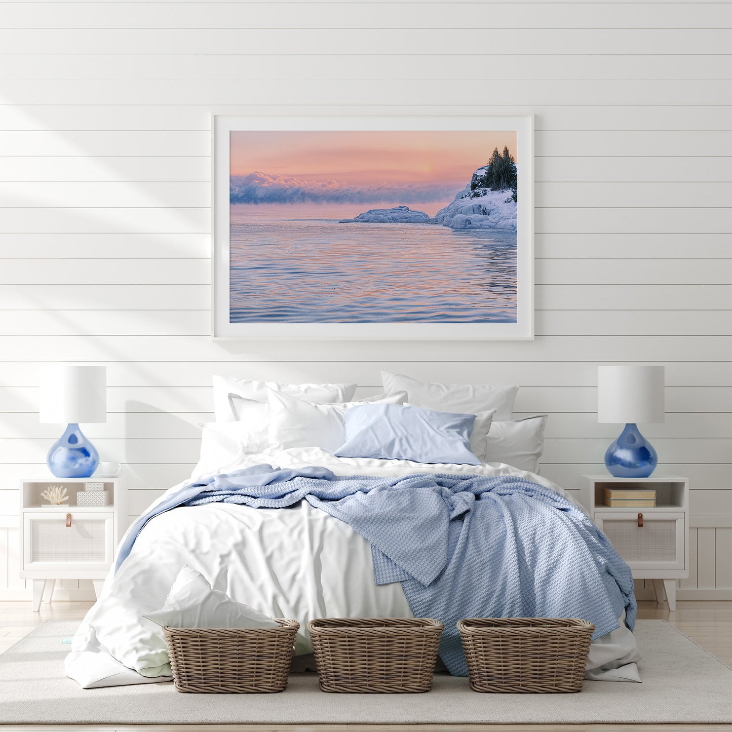 Lake Superior Cotton Candy Sunrise | Marquette Michigan Winter Fine Art Print