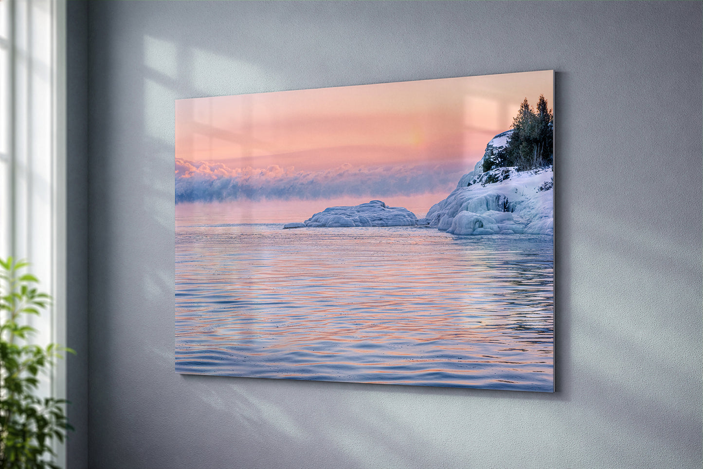 Lake Superior Cotton Candy Sunrise | Marquette Michigan Winter Fine Art Print