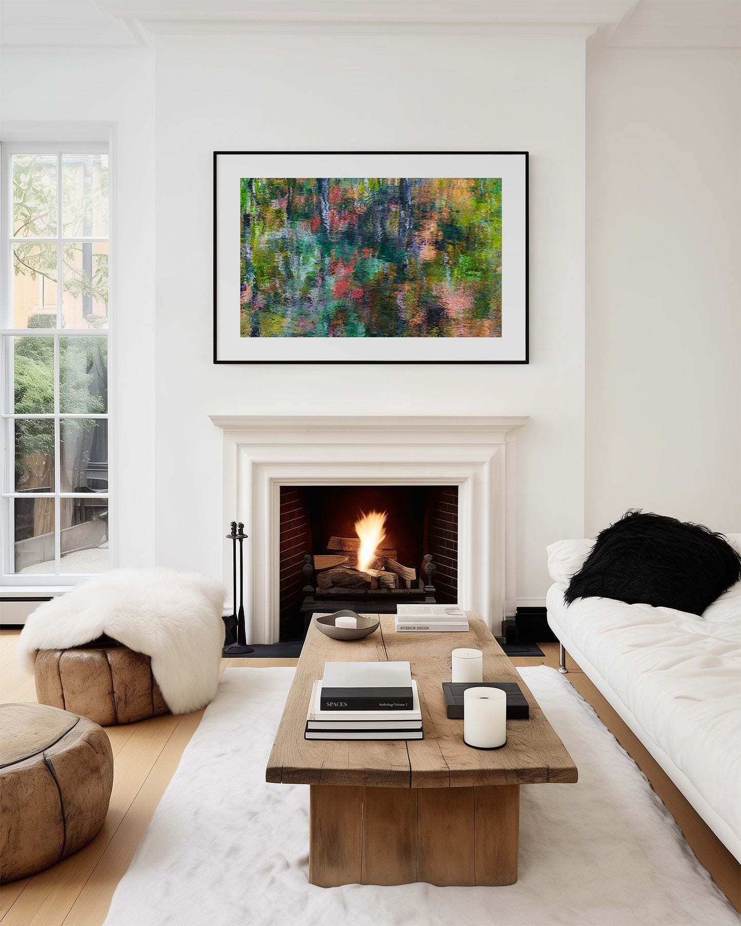 Moody Cool Reflections Smoky Mountains | Abstract Watercolor Photography Fine Art