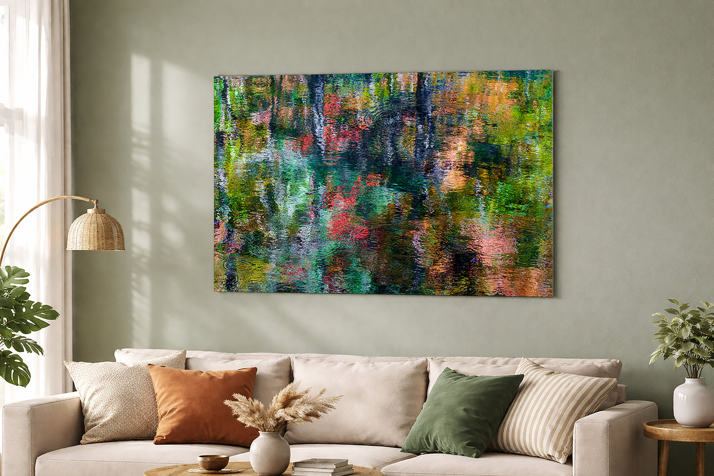 Moody Cool Reflections Smoky Mountains | Abstract Watercolor Photography Fine Art