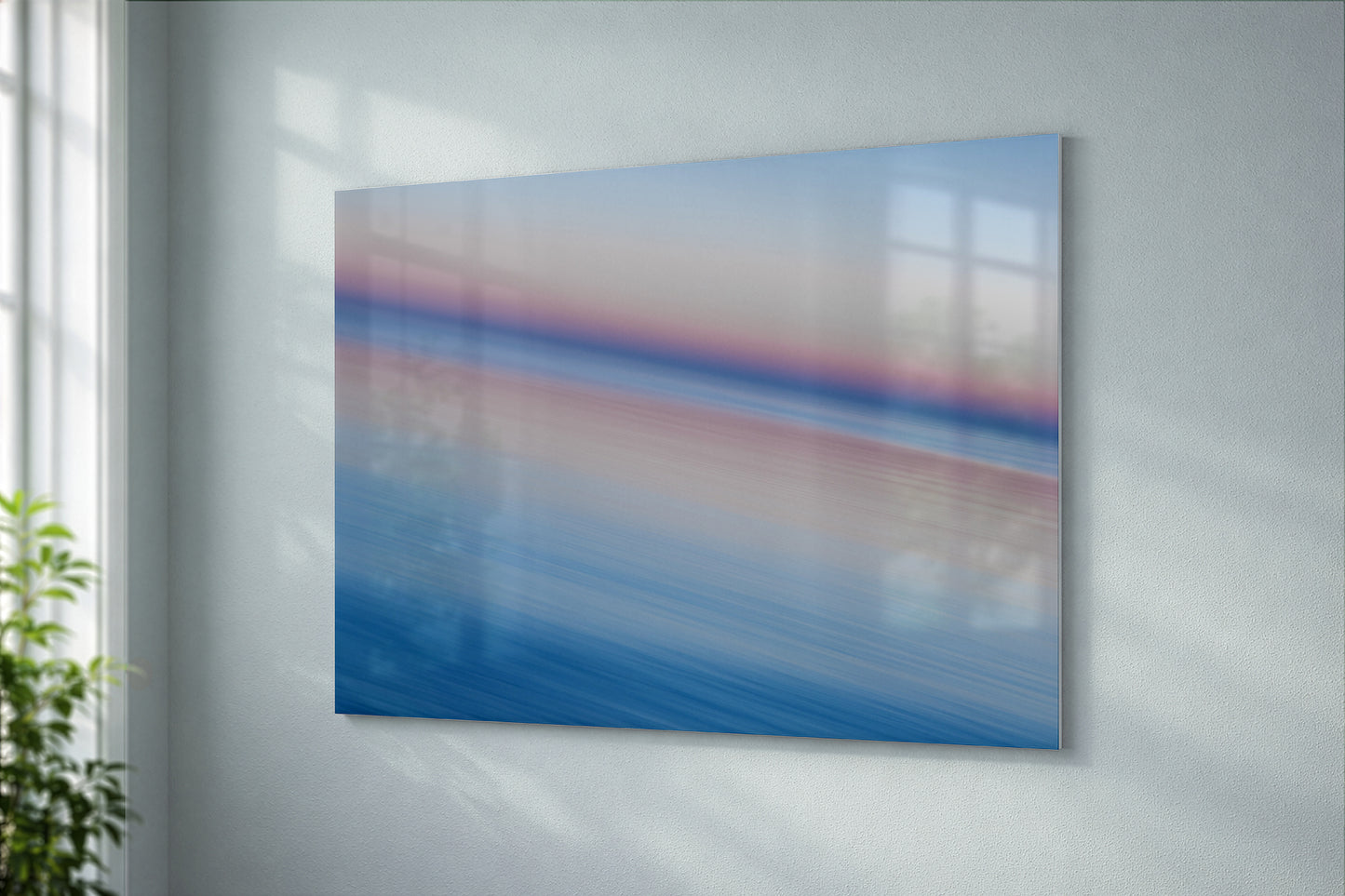 Lake Michigan Sunset Blue Hour | Modern, Dramatic Abstract Fine Art