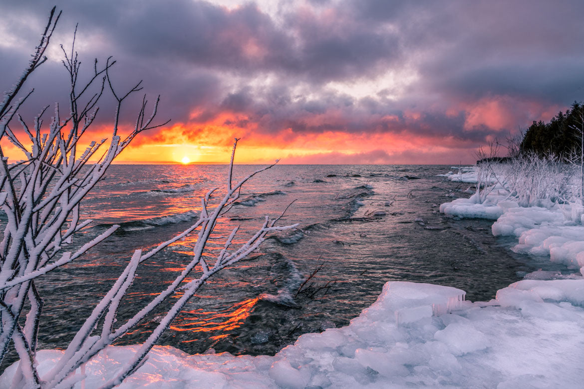 Lake Michigan Sunrise Ice